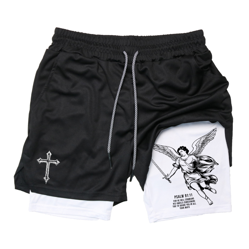 Golf Towel - Shorts de sport 2-en-1 Angel Cross