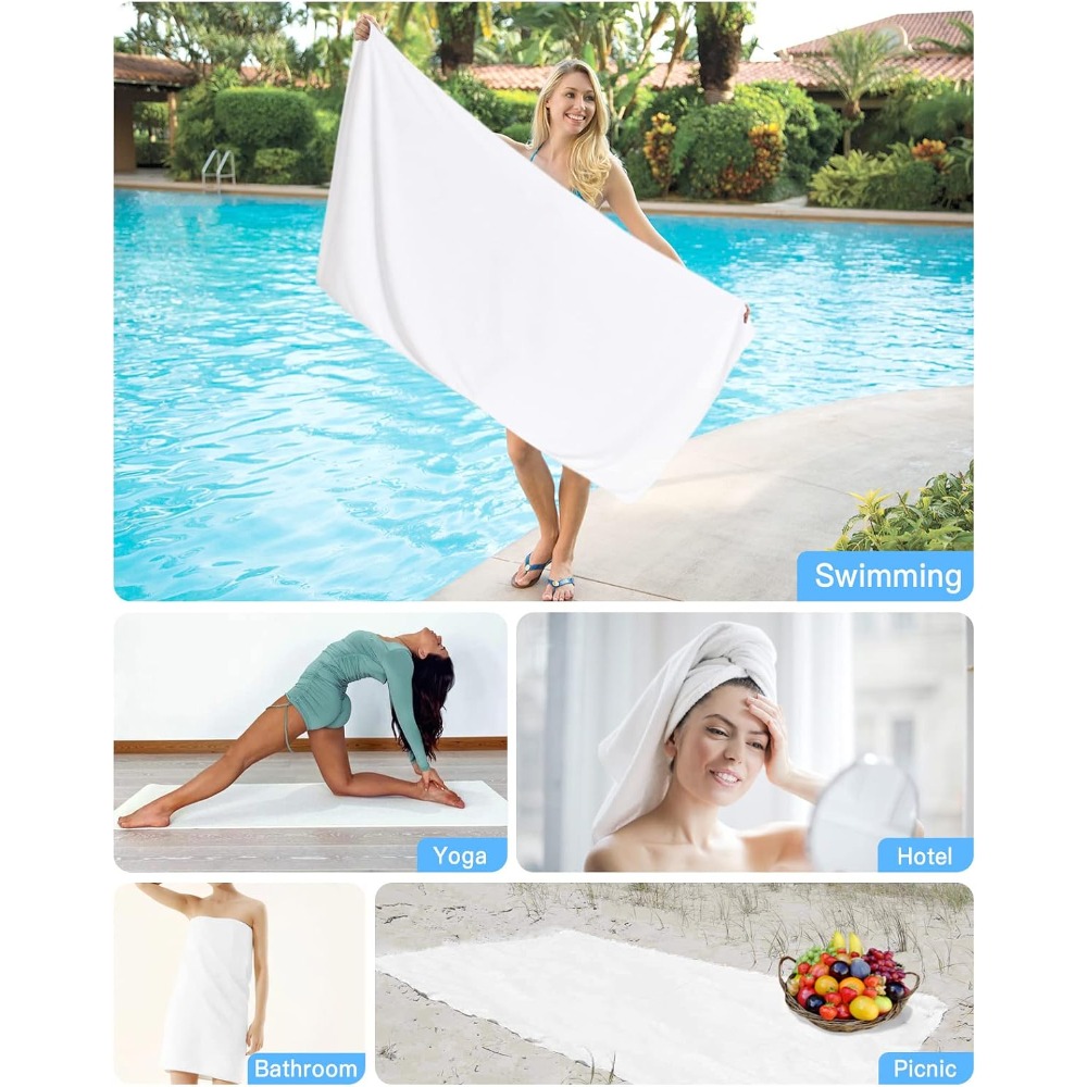 1 serviette de plage blanche p - Golf Towel avis et prix
